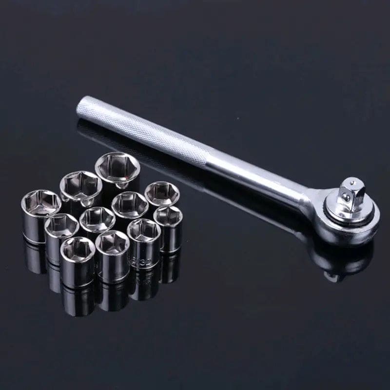 40 Pcs Socket Wrench, Automobile Maintenance & Repair Tools, Car Sleeve Tool Combination Set, Aiwa Combination Tool Set, Socket Organizer Kit With Combination Torque and Insulated Handles, Metric Socket Set
