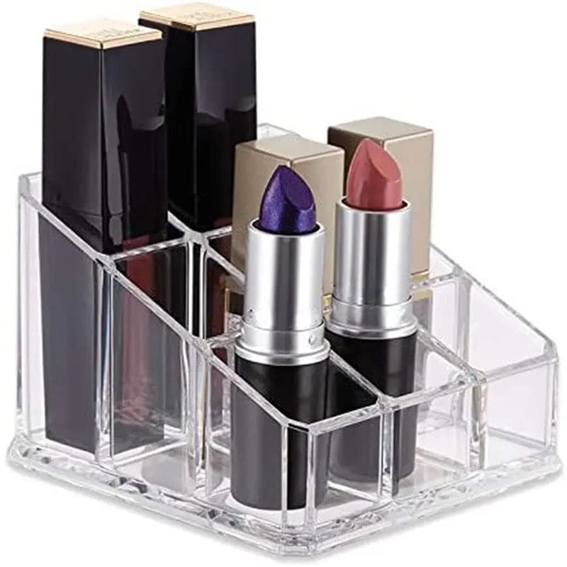 Lipstick Display Stand Holder, Acrylic Lipstick Storage Box, Acrylic Makeup Organizer, Desktop Lipstick Display Storage Box, Cosmetic Nail Polish Storage Rack, Desktop Dressing Table for Lip Glaze Brushes Bottles