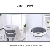 10L Collapsible Cleaning Bucket, Portable Folding Bucket, Silicon Car Washing Bucket, Outdoor Fishing Travel Camp Bucket, Foldable Basin Camping Bucket, Travel Portable Pail, Household Multifunctional Bucket