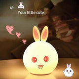 Silicone Rabbit Lamp, Cute Kids Night Light Lamp, Rabbit Lamp For Room Decoration, Cute Warm Night Light