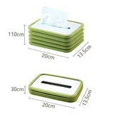 Creative Silicone Flexible Folding Tissue Box, Bedroom Kitchen Desktop Paper Holder, Napkin Storage Case, Silicone Foldable Tissue Box, Environmental Protection Home Tissue Container, Napkin Tissue Holder Case for Office Home