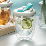 Double Wall Glass, Transparent Insulated Coffee Cup, Transparent Double Layer Wall Glass Cup, Cute Portable Water Cup, Double Wall Glass Cup