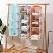 New Hanging Wardrobe, 4 Layer Foldable Closet Organizer, Multilayer Foldable Hanging Storage Rack, Tier Hanger Bag, Wardrobe Storage Holder, Dust-Proof Fabric Hanging Bag, Double Sided Storage Organizer With 8 Frosted Pocket