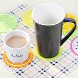 Pack of 6 Fruit Shaped Coasters, Tropical Fruit Mug Coasters, Multi-Color Heat Insulation Coasters