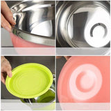 Set Of 5 Colorful Stainless Steel Bowl With Lids, Salad Mixing Bowl Set, Food Cooking Bowl Set, Stackable Nesting Mixing Bowls with Airtight Lids, Kitchen Washing Storage Container, Steel Lunch Box
