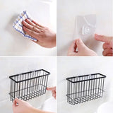 Iron Grill Organizer, Simple Style Iron Storage Basket Organizer, Living Room Home Potted Book Storage Basket, Punch Wrought Iron Rack, Kitchen Bathroom Storage Organizer