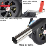 Manual BBQ Blower, Barbecue Hair Dryer, BBQ Grill Fire Starter, Portable Household Hand Blower, Flame Exciter for BBQ Picnic Outdoor Camping Hiking Cooking Tool, Hand Crank BBQ Fan, Combustion Supporting Blower, Picnic Camping Stove Accessories