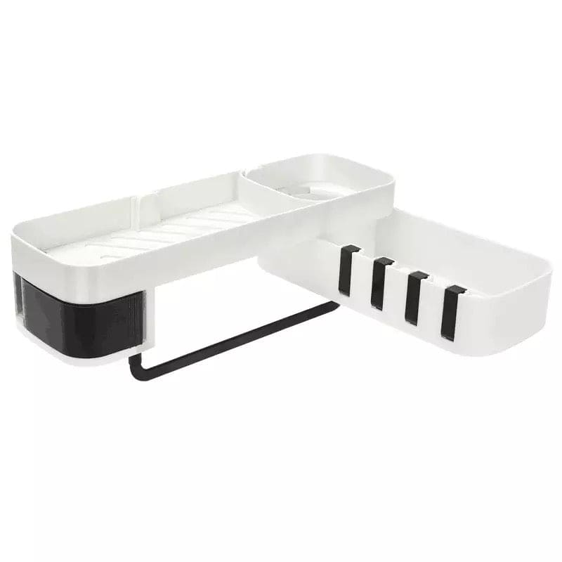 Bathroom Corner Organizer, Storage Cosmetic Rack, Shampoo shelves Soap Holder, No Drilling Wall Mounted Shower Organizer, Rotatable Shower shelf, Wall Mounted Bathroom Accessories