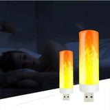 Led Flame Light, Flame Flashing Candle Light, Portable Mini Night Light, Ultra Bright Energy Saving Flame Light, USB Imitating Flickering Candle Night Lamp, Flame Flashing Candle Book Lamp