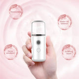 Face Humidifier Steamer, Mini USB Sprayer, Body Facial Spray, Portable Hydrating Beauty Sprayer, Handheld Face Air Humidifier, Rechargeable Nano Water Spray Bottle, Mini Steam Bullet Bottle, Disinfectant Atomization Tool, Nano Mist Sprayer Bottle