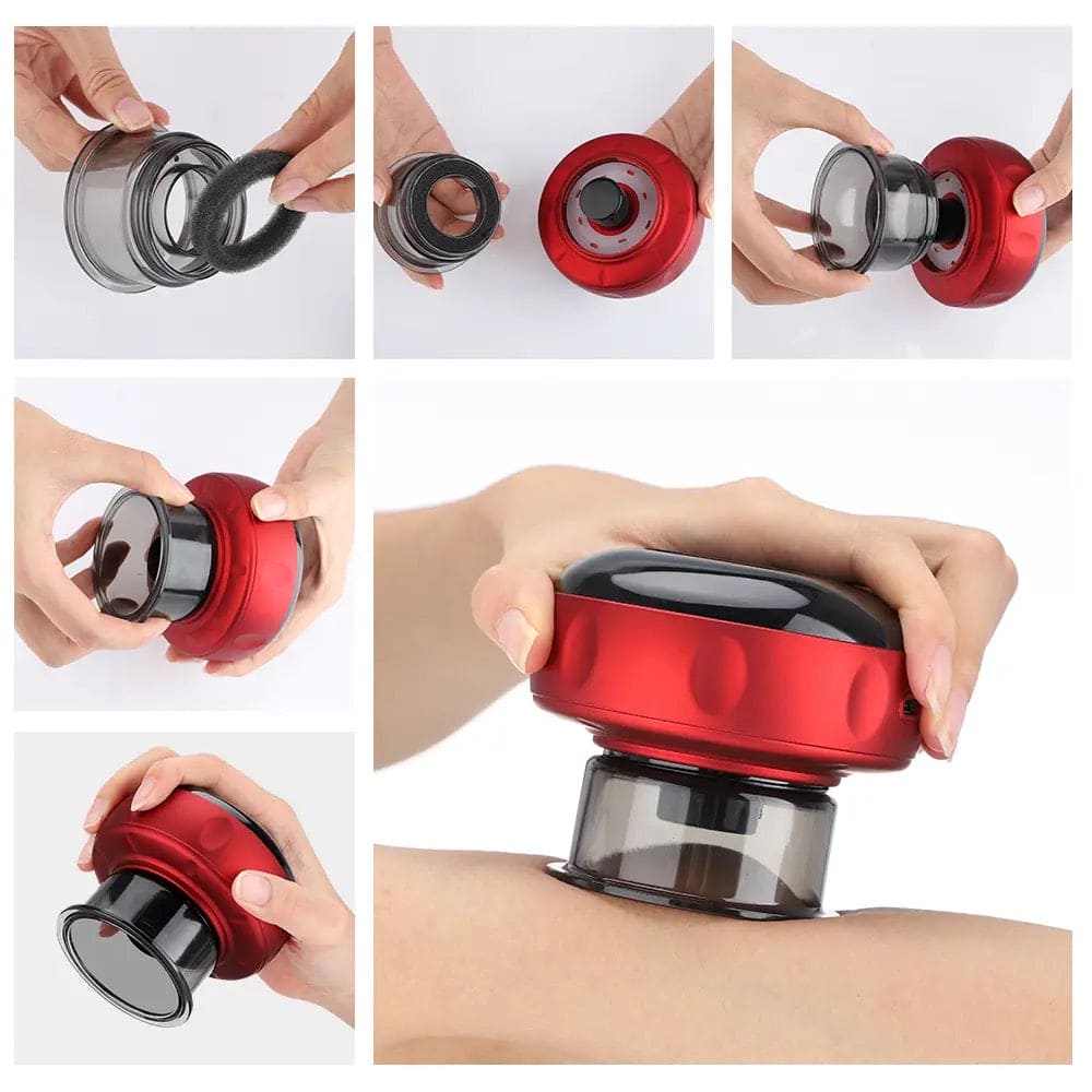 Electric Cupping Massager, Anti Cellulite Wireless Massager, 3 In 1 Electric Handheld Dynamic Suction Massager, Electric Anti Cellulite Suction Cup, Vacuum Cupping Massager, Guasha Scraping Fat Burner Device
