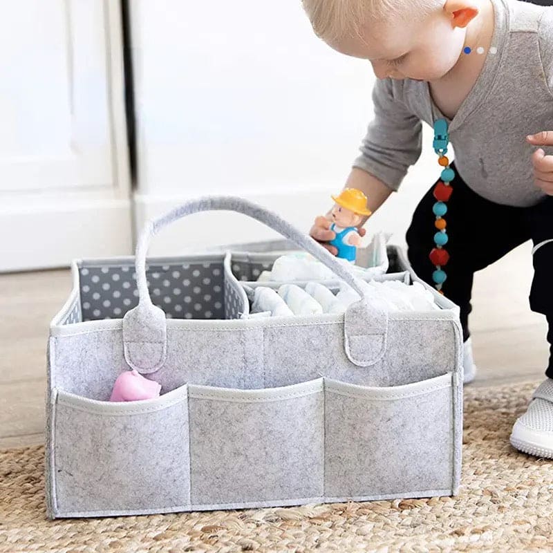Baby Diaper Caddy Organizer, Newborn Caddy Nappy Bag, Maternity Nursery Organizer Storage Bin, Multifunctional Kids Hand Bag, Nursery Essentials Bag, Car Organizer For Diapers And Baby Wipes