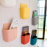 Self-Adhesive Remote Control Storage Box, Phone Charging Station