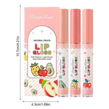 Set Of 3 Fruity Lip Gloss, Velvet Matte Lipstick, Natural Matte Lip Balm, Waterproof Moisturizing Lasting Beauty Makeup Lipstick, Long-Lasting Liquid Lipstick