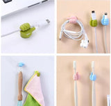 Set Of 5 Silicone Multifunctional Hand Wall Clips, Behind-door Keys Tower Organizer Hook, Wire Data Line Holder, Silicon Thumb Holder