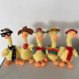 Lovely Talking Toy Dancing Duck, Electronic Dancing Ducks with Funny Clothes, Duck Plush Toy, Luminous Recording Learning to Speak Twisting Kid Toy, Speak Talk Sound Record Repeat Toy, Kids Education Toy