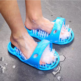 Bath Feet Slipper, Foot Cleaning Brush Slipper, Foot Scrubber Bath Shoe with Brush, Bathroom Massager Slipper, Room Foot Care Cleaning Scrubber Brushes, Pumice Stone Foot Scrubber