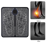 Electric EMS Foot Massager, Foldable Electric Foot Massage Mat, Acupressure Mat, Muscle Stimulation Foot Massager, Physiotherapy Foot Massager Pad, Leg Detox Spa Mat