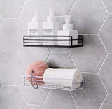 Iron Bathroom Shelf, Shampoo Storage Holder, Bathroom Shelf Shampoo Storage Rack,  Bath Hanging Basket, Iron Cosmetic Holder, Bathroom Kitchen Punch Corner Frame Shower Shelf, Kitchen Bathroom Accessories, Iron Shower Rack