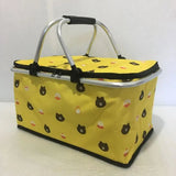 Foldable Picnic Basket, Outdoor Picnic Bag, Portable Insulated Picnic Basket, Large Capacity Camping Insulated Lunch Bag, Garden Yard Picnic Basket and Backpack, Home Storage Basket,  Hamper Insulated Picnic Basket, Folding Portable Market Basket