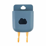 Cloud Wall Mounted Phone And Remote Holder, Durable Storage Basket, Home Office Wall Stand Storage Box, Wall Mounted Mobile Phone Plug, Multifunction Holder Stand