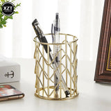 Hollow Out Makeup Brush Holder, Pen Pencil Stationary Holder, Lipstick Brush Pen Holder Organizer, Wrought Iron Pen Storage, Dressing Table Holder Case, Nordic Iron Cylindrical Cosmetics Makeup Brushes Storage Organizer