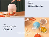 Wave Mini Chopper, Electric Garlic Crusher, Chopper Grater for Vegetable, Masher Press Crusher, Sturdy Durable Chili Vegetable Crusher Kitchen Tool