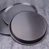 Set of 3 Non-Stick Pizza Pan, Round Pizza Pan Deep Dish Tray, Carbon Steel Non Stick Mold Baking Tool