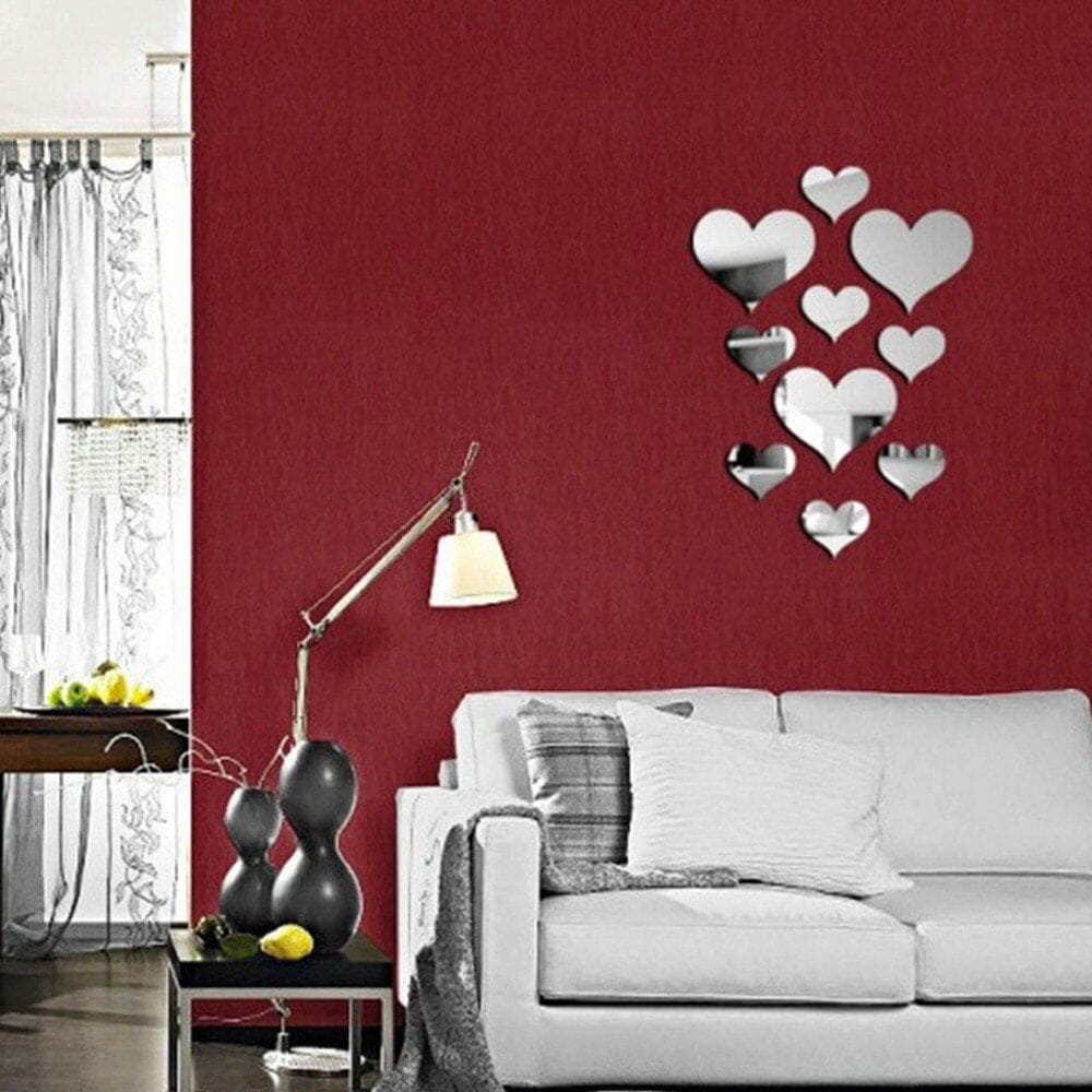 Acrylic Mirror Wall Sticker, 3D Mirror Wall Sticker, Art Home Decor Wall Decor Sticker, 3D Wall DIY Decoration For Bedroom Living Room, Waterproof Acrylic Wall Art Removeable Sticker