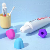 Silicone Lazy Self-Closing Toothpaste Tube Squeezer, Self-Closing Toothpaste Caps,  Silicone Manual Toothpaste Squeezer, Squeezing Toothpaste Device,  Toothpaste Cap Self-Closing Edible
