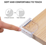 Set of 4 Baby Silicone Table Corner Protector, Furniture Edge Corner Protector, Anti Collision Guards
