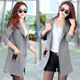 Cardigan Open Stitch Coat, Female Casual Warm Long Sleeve  Hooded, Cardigan Lady Open Stitch Sweater, Autumn New Women's Long Sweater Hoodie Coat
