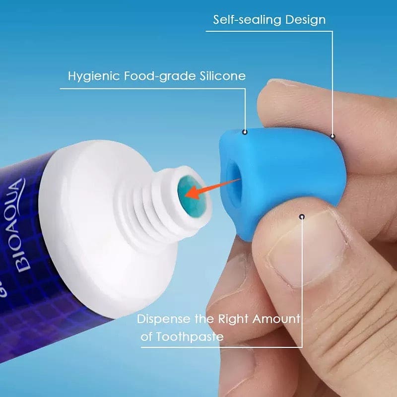 Silicone Lazy Self-Closing Toothpaste Tube Squeezer, Self-Closing Toothpaste Caps,  Silicone Manual Toothpaste Squeezer, Squeezing Toothpaste Device,  Toothpaste Cap Self-Closing Edible