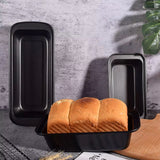 Rectangular Baking Tray, Nonstick Carbon Steel Baking Pan Cake Tools, Black Non-Stick Mold Storage Trays Sausage Bread, High Temperature Resistant Bread Baking Tray, Carbon Steel Non-stick Toast Mold, Bakeware Baking Tool