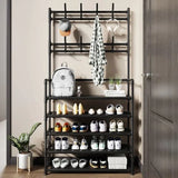 Nordic Coat And Hat Rack, Entryway Floor Display Clothes Rack, Household Shelf Living Room Clothes Storage Rack, Homlly Entryway Coat Rack with Shoes Organizer,  Multi-Functional Shoe Rack, Bedroom Living Room Hanger