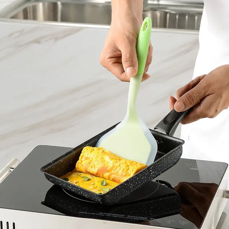 Silicone Spatula Scrapper, Cooking Utensils Beef Meat Egg Kitchen Scraper, Shovel Non Stick Spatula, Wide Pizza Cooking Tools, Non Stick Food Turner Lifters, Food Grade Silicone Cooking Spatula