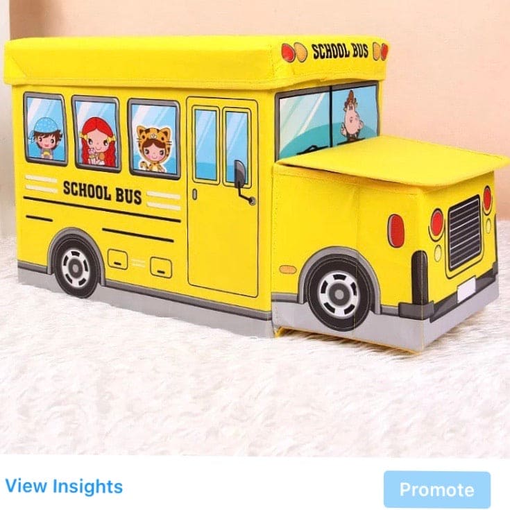 Foldable School Bus Storage Box