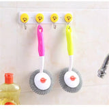 Splicing Wire Ball Scrubs Brush, Long Handle Removable Replacement Brush, Utility Stainless Steel Wire Ball Brush, Durable Cleaning Brush, Dish Bowl Washing Kitchen Gadget, Nano Steel Ball Cleaning Scrubber