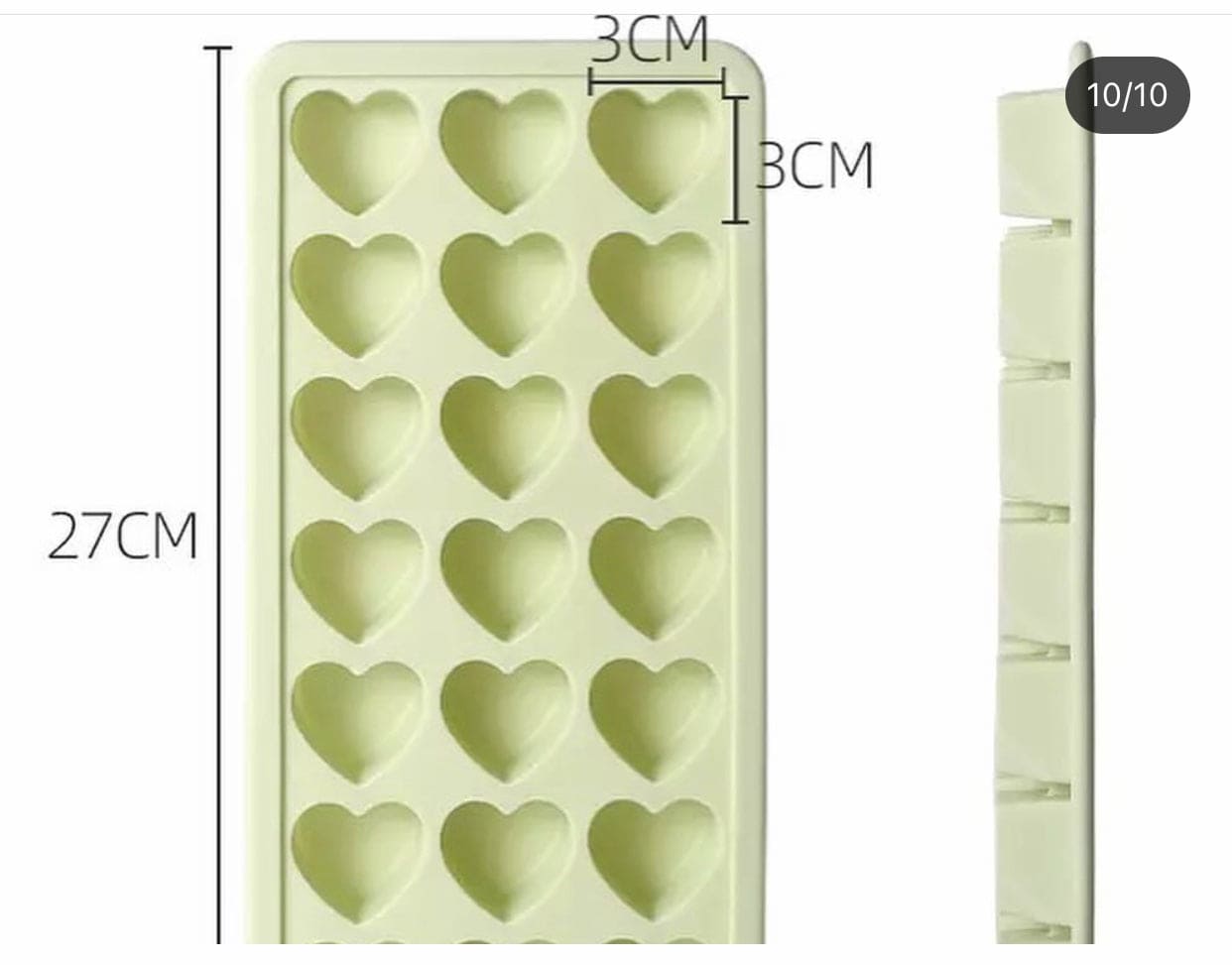 10 Grid Silicone Ice Cube Tray, Easy Release Mini Ice Cube Tray, Creative Cute Small Ice Cube Mold