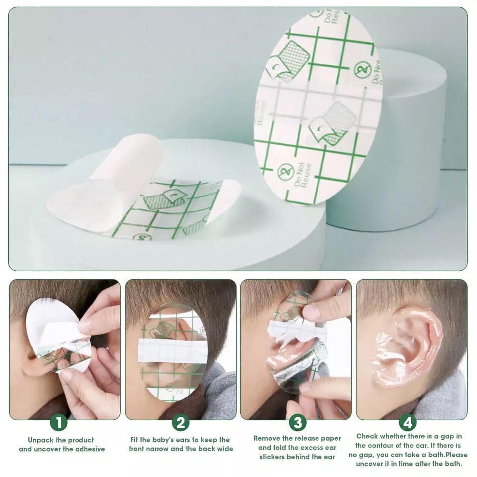 Set of 30 Disposable Waterproof Baby Ear Protector, Swimming Cover Caps, Salon Hair Dressing Dye Water Shampoo Shower Ear Care Cover, Waterproof Ear Muff