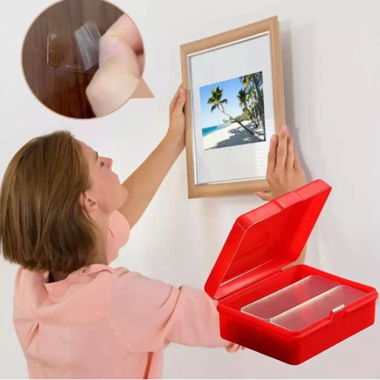 60 Pcs Box Reusable Nano Tapes, Waterproof Double Sided Adhesive Tape, Wall Sticker Non-marking And Washable Self Adhesive Tape