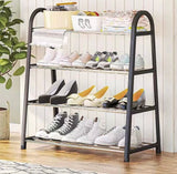 Amazing 4 Layer Shoe Rack, Multilayer Dust Proof Storage Simple Shoe Cabinet, Hallway Space Saving Shoes Rack, Space-saving Shoes Storage Organizers, Dormitory Stainless Steel Rack