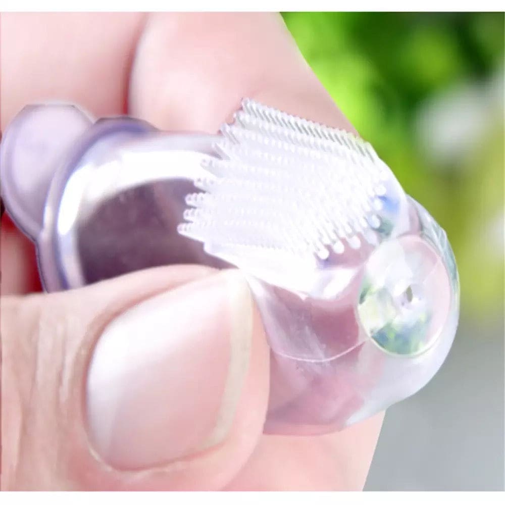Baby Finger Toothbrush, Silicone Infant Tooth Brush, Baby Silicone Training Brush, Transparent Fingertip Tooth Cleaning Brush, Bad Breath Tartar Teeth Tool, Kids Baby Infant Soft Silicone Teeth Rubber Massager