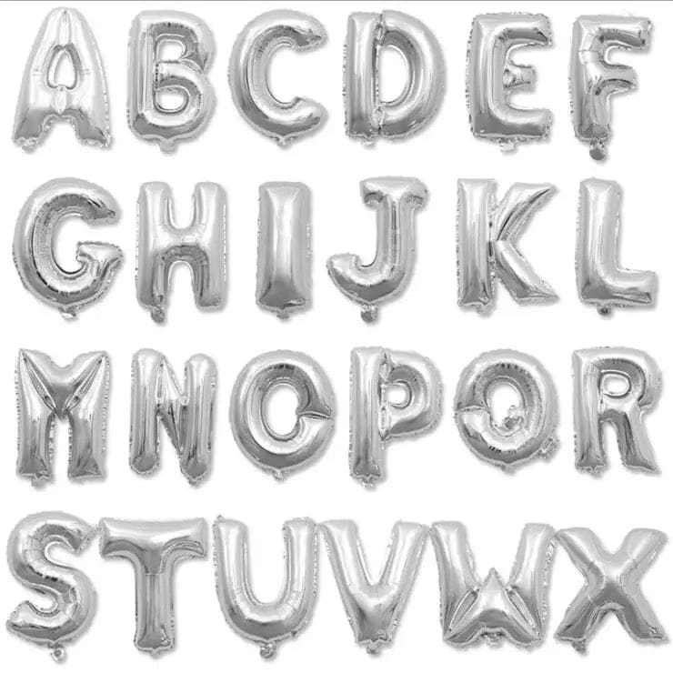 Foil Letters Balloons, Birthday Alphabets Foil Balloons, Customize Metallic Foil, Birthday Wedding Decor Wedding Supplies