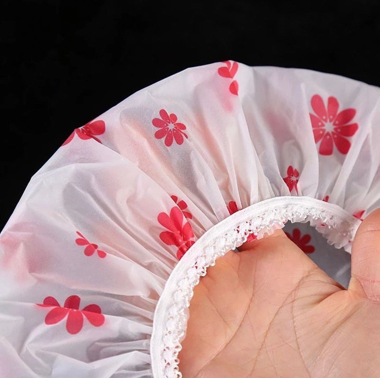 Printed Shower Cap, Waterproof Hair Shower Cap, Bath Hat, Bouffant, Reusable Shower Cap