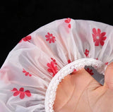 Printed Shower Cap, Waterproof Hair Shower Cap, Bath Hat, Bouffant, Reusable Shower Cap