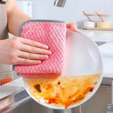 Set Of 3 Kitchen Daily Dish Towel, Microfibre Cleaning Towel, High-efficiency Cleaning Thickened Cloth, Coral Fleece Handable Hand Towel, Bathroom Kitchen Towel, Absorbent Wipe Plush Hand Towel, Multipurpose Cleaning Cloths