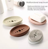 Double Sided Flexible Soap Holder, Flexible Multifunctional Bathroom Kitchen Soap Dish, Cleaning Brush Soap Storage Box