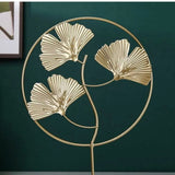Metal Brass Golden Gingko, Mons tera Leaves Sculptor, Desktop Ornament Home Décor