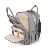 Multifunctional Travel Backpack Diaper Bag Diaper Changing Bag, Large Capacity, Fashion Hand Carry Double Shoulder Mommy Bag